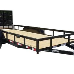 6.4x16 Straight Deck Utility Trailer (2) 3500lb Axles