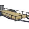 6.4x20 Grey Powder Coated Dovetail Utility Trailer -Cheap Trailers Store 6x20 grey 1