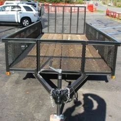 6.4' x 16' - 2ft Mesh Sides Tandem Utility Trailer with Tall Gate -Cheap Trailers Store 7981 3 1