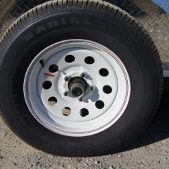 Enclosed Trailer 7'x16' White - V-Nose w/ Splash Guard Cargo Trailer -Cheap Trailers Store 7x16 enclosed w 24 inch splash guard 9 1