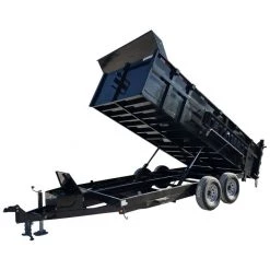 Dump Trailer 7' X 16' Hydraulic Dump 3ft Sides Mulch