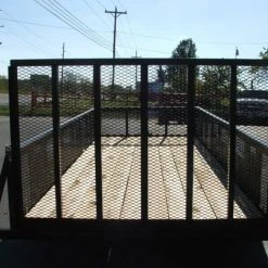 6.4' x 16' - 2ft Mesh Sides Tandem Utility Trailer with Tall Gate -Cheap Trailers Store 80dc 3 1