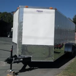 Enclosed Trailer 8.5'x14' White - Car Mower Equipment Hauling -Cheap Trailers Store 85x14enclwht 6 1
