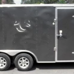 Enclosed Trailer 8.5'x18' Grey - Custom Enclosed Car Bike Cargo Hauler 40 Enclosed Trailer 8.5'x18' Grey - Custom Enclosed Car Bike Cargo Hauler -Cheap Trailers Store 8 17 1