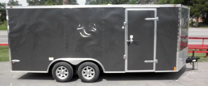 Enclosed Trailer 8.5'x18' Grey - Custom Enclosed Car Bike Cargo Hauler 20 Enclosed Trailer 8.5'x18' Grey - Custom Enclosed Car Bike Cargo Hauler - Image 18