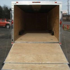 Enclosed Trailer 8.5' x 24' White - Cargo Hauler Car Motorcycle -Cheap Trailers Store 8 19 1