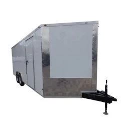 Enclosed Trailer 8.5' x 20' White 3500lb Axles - Cargo Hauler