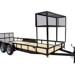 Utility Trailer 6.4' X 18' Tandem Dovetail With Cage