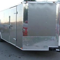 Enclosed Trailer 8.5'x24' Silver - Car Motorcycle Cargo Hauler