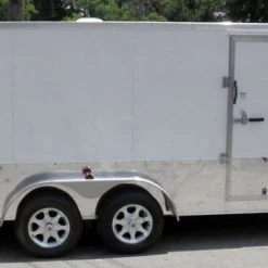 Enclosed Trailer 7'x16' - V-Nose Motorcycle Lawn Mower -Cheap Trailers Store cover 1 1