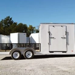 Enclosed Utility Hybrid Trailer 7'x20' - Lawn Mower Equipment Hauler -Cheap Trailers Store dji 0119 4 1