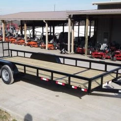 6.4x20 Dovetail Utility Trailer (2) 3500lb Axles