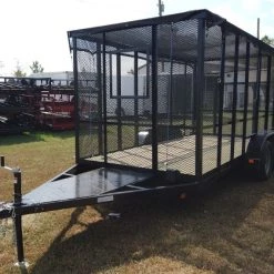 6.4' x 14' (2) 3500 Axles Leaf Cage Debris Loader Utility Trailer -Cheap Trailers Store dji 0753 1