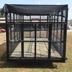 6.4' x 14' (2) 3500 Axles Leaf Cage Debris Loader Utility Trailer
