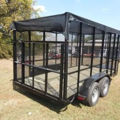 6.4' x 14' (2) 3500 Axles Leaf Cage Debris Loader Utility Trailer -Cheap Trailers Store dji 0759 1