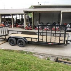 6.4x20-2ft Mesh Utility Trailer with Side Gate (2) 3,500lb Axles -Cheap Trailers Store dsc00620 1 1