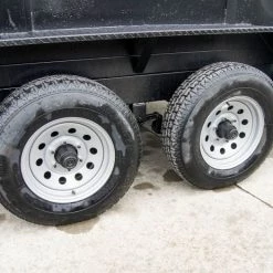 7x16 Hybrid Dump Trailer with 4-ft Sides (2) 5200lb Axles and Deck -Cheap Trailers Store dsc00678 1