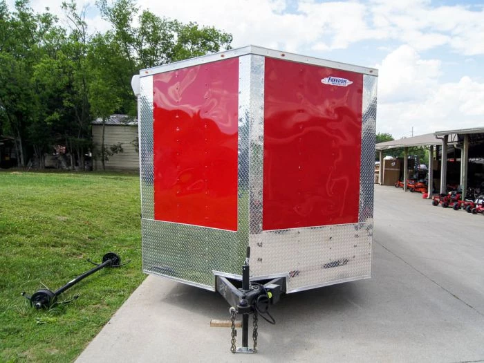 Custom Red 8.5x24 Enclosed Trailer (2) 5200lb Axles ATP Floor 3 Custom Red 8.5x24 Enclosed Trailer (2) 5200lb Axles ATP Floor