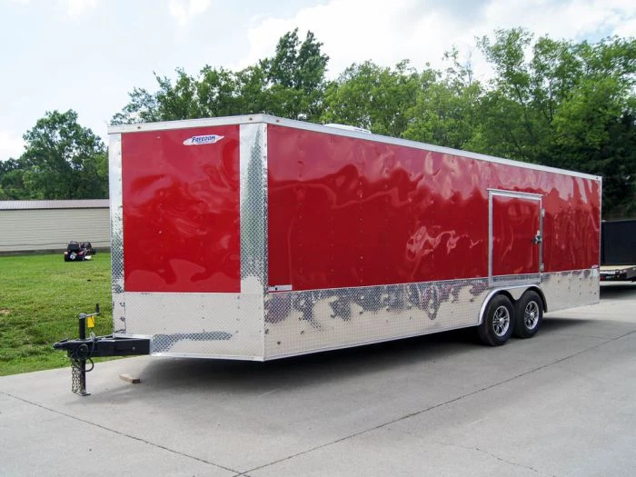 Custom Red 8.5x24 Enclosed Trailer (2) 5200lb Axles ATP Floor 4 Custom Red 8.5x24 Enclosed Trailer (2) 5200lb Axles ATP Floor - Image 2