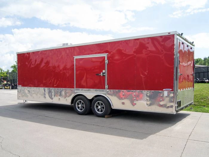 Custom Red 8.5x24 Enclosed Trailer (2) 5200lb Axles ATP Floor 6 Custom Red 8.5x24 Enclosed Trailer (2) 5200lb Axles ATP Floor - Image 4