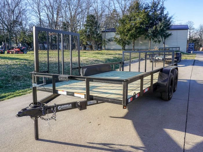 7' X 14' Tandem Axle Dovetail Utility Trailer with Side Gate 4 7' X 14' Tandem Axle Dovetail Utility Trailer with Side Gate - Image 2