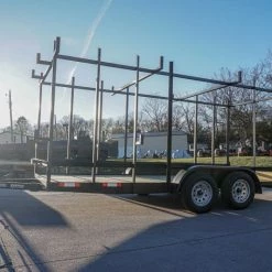 6.4 x 16 Straight Deck Tandem Axle Utility Trailer w/ 6ft Ladder Racks -Cheap Trailers Store dsc02187 2 1