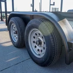 6.4 x 16 Straight Deck Tandem Axle Utility Trailer w/ 6ft Ladder Racks -Cheap Trailers Store dsc02194 2 1