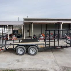 6.4x18 Tandem Dovetail Utility Trailer with Side Gate -Cheap Trailers Store dsc02240 1 1