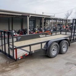 6.4x18 Tandem Dovetail Utility Trailer with Side Gate -Cheap Trailers Store dsc02241 1 1