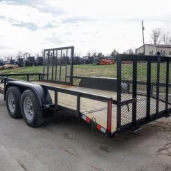 6.4x18 Tandem Dovetail Utility Trailer with Side Gate -Cheap Trailers Store dsc02243 1 1