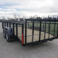 Utility Trailer 6.4x16 Tandem Dovetail With 2ft Mesh Sides -Cheap Trailers Store dsc02254 1 1 2
