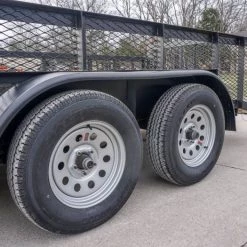 Utility Trailer 6.4x16 Tandem Dovetail With 2ft Mesh Sides -Cheap Trailers Store dsc02256 1 1 2