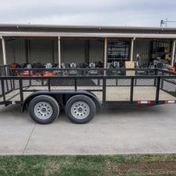 Utility Trailer 6.4x16 Tandem Dovetail With 2ft Mesh Sides -Cheap Trailers Store dsc02262 1 1 1