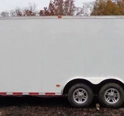 Enclosed Trailer 8.5'x28' White - Car Hauler Cargo Equipment Trailer -Cheap Trailers Store dsc02320 1