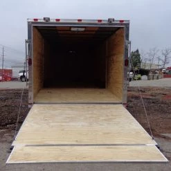 Enclosed Trailer 8.5'x28' White - Car Hauler Cargo Equipment Trailer -Cheap Trailers Store dsc02321 1
