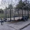 6.4x14 4ft Mesh Sides Tandem Dovetail Utility Trailer