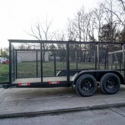 6.4x14 4ft Mesh Sides Tandem Dovetail Utility Trailer -Cheap Trailers Store dsc02344 3 1
