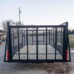 6.4x14 4ft Mesh Sides Tandem Dovetail Utility Trailer -Cheap Trailers Store dsc02347 3 1