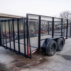 6.4x14 4ft Mesh Sides Tandem Dovetail Utility Trailer -Cheap Trailers Store dsc02348 3 1