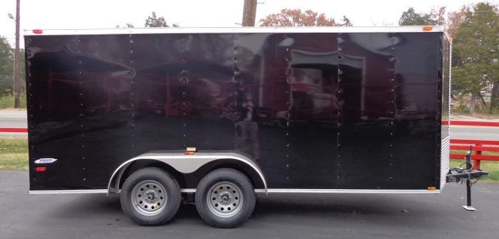 Enclosed Trailer 6'x16' Black - V-Nose Cargo Equipment Car ATV 6 Enclosed Trailer 6'x16' Black - V-Nose Cargo Equipment Car ATV - Image 4