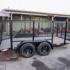 6.4x14 4ft Mesh Sides Tandem Dovetail Utility Trailer -Cheap Trailers Store dsc02351 3 1