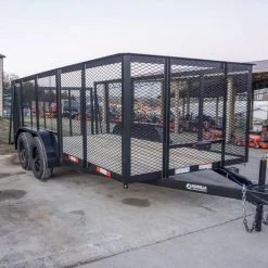 6.4x14 4ft Mesh Sides Tandem Dovetail Utility Trailer -Cheap Trailers Store dsc02352 3 1