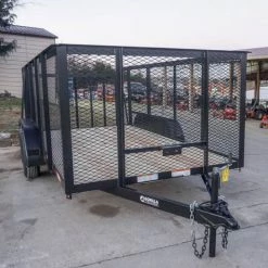 6.4x14 4ft Mesh Sides Tandem Dovetail Utility Trailer -Cheap Trailers Store dsc02353 3 1