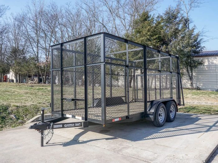 6.4x14 - 6ft Mesh Side Tandem Dovetail Utility Trailer 4 6.4x14 - 6ft Mesh Side Tandem Dovetail Utility Trailer - Image 2