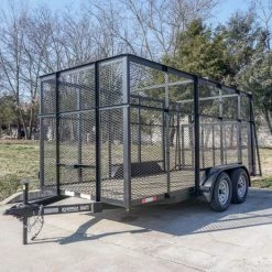 6.4' X 14' Tandem Axle Straight Utility Trailer - Mesh 6' Sides -Cheap Trailers Store dsc02411 3 1