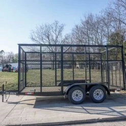6.4' X 14' Tandem Axle Straight Utility Trailer - Mesh 6' Sides -Cheap Trailers Store dsc02412 2 1