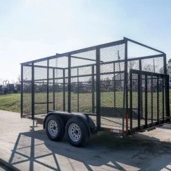 6.4' X 14' Tandem Axle Straight Utility Trailer - Mesh 6' Sides -Cheap Trailers Store dsc02413 2 1