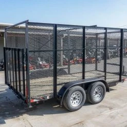 6.4' X 14' Tandem Axle Straight Utility Trailer - Mesh 6' Sides -Cheap Trailers Store dsc02415 2 1