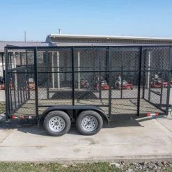 6.4' X 14' Tandem Axle Straight Utility Trailer - Mesh 6' Sides -Cheap Trailers Store dsc02416 2 1