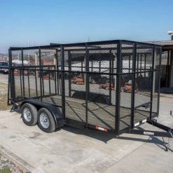 6.4' X 14' Tandem Axle Straight Utility Trailer - Mesh 6' Sides -Cheap Trailers Store dsc02417 3 1